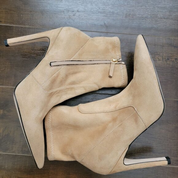 NEW Good American The Icon Stiletto Sock Boots Womens 10.5 Faux Suede Chic - Picture 6 of 9